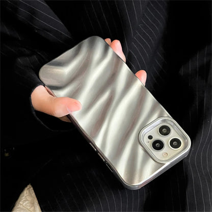 Luxury 3D Silver Silk Pattern Iphone Case